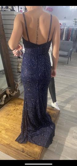 Sherri Hill Navy Blue Size 0 Homecoming Side slit Dress on Queenly