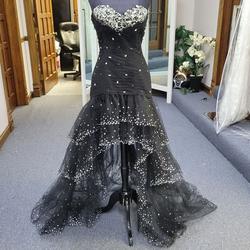 Style 91043 Morilee Black Size 12 Homecoming Plus Size Prom Lace Ball gown on Queenly
