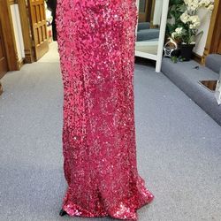 Style P46633 Precious Formals Hot Pink Size 2 Jewelled Corset Strapless A-line Dress on Queenly