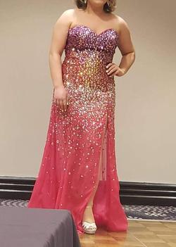 Blush Prom By Alexia  Pink Size 12 Plus Size Side slit Dress on Queenly