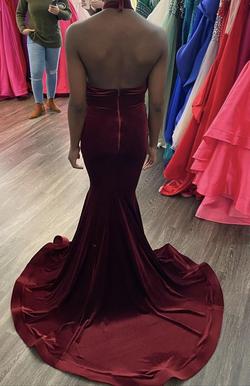 Jessica Angel Red Size 2 Velvet Mermaid Dress on Queenly