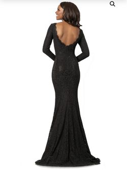 Style -1 Johnathan Kayne Black Size 4 Pageant Fitted Prom Straight Dress on Queenly