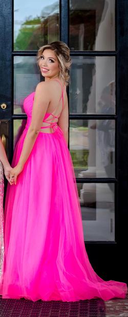 Abbi Vonn- by la femme Hot Pink Size 6 Train Dress on Queenly