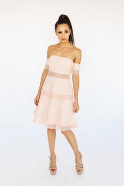 Style Danika McKenzie Rae Pink Size 2 Party Midi $300 Cocktail Dress on Queenly