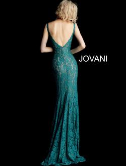 Style 48994 Jovani Green Size 4 Emerald Straight Dress on Queenly