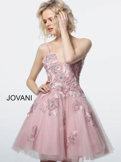 Style 67573 Jovani Pink Size 00 Pageant Cocktail Dress on Queenly