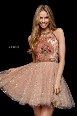 Style 52263 Sherri Hill Pink Size 2 Pageant Cocktail Dress on Queenly