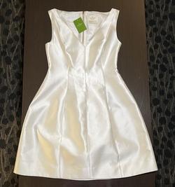 Kate Spade White Size 0 Gold Party Cocktail Dress on Queenly