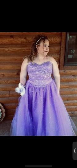 Mori Lee Purple Size 16 Ball gown on Queenly