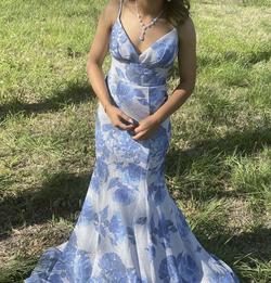 B. Darlin Blue Size 0 Floral Mermaid Dress on Queenly