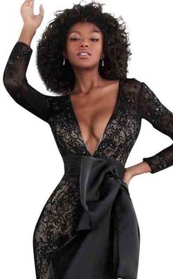jovani Black Size 2 Lace Custom Jumpsuit Dress on Queenly
