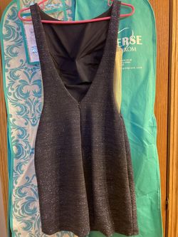 Jovani Blue Size 0 Sheer Navy Cocktail Dress on Queenly