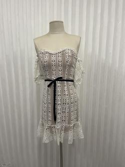 For Love & Lemons White Size 6 Cocktail Dress on Queenly