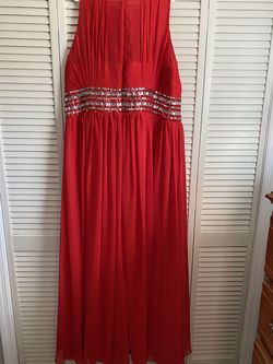 Hebeos Red Size 26 Black Tie Straight Dress on Queenly