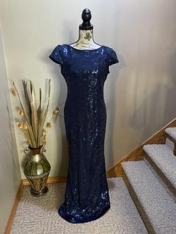 Calvin Klein Blue Size 14 Plus Size Straight Dress on Queenly