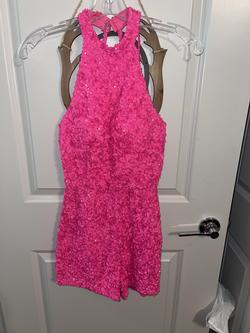Sherri Hill Hot Pink Size 0 Pageant Jumpsuit Dress on Queenly