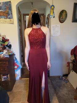 Red Size 4 Side slit Dress on Queenly