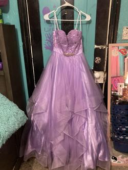 Madison James Purple Size 2 Lavender Sequin Polyester Sweet Sixteen Ball gown on Queenly