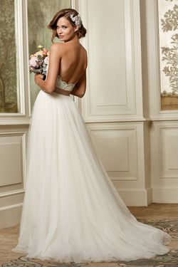 Style 13704 Wtoo Nude Size 18 Tulle Floor Length A-line Dress on Queenly