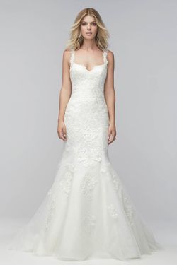 Style 16709 Wtoo White Size 18 Tulle Floor Length A-line Dress on Queenly