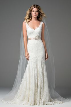 Style 18116 Wtoo White Size 14 50 Off Ivory Floor Length Mermaid Dress on Queenly