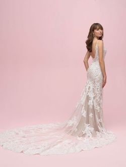 Style 3204 Allure Nude Size 14 Tall Height Ivory Lace Mermaid Dress on Queenly