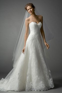 Style 7066B Watters White Size 20 Tall Height Pageant Floor Length Wedding A-line Dress on Queenly