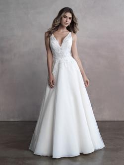 Style 9800 Allure White Size 8 Train A-line Dress on Queenly