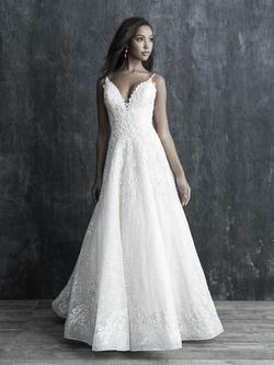 Style C542 Allure White Size 12 A-line Ball gown on Queenly