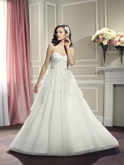 Style J6320 Moonlight White Size 8 Tall Height Wedding Tulle A-line Dress on Queenly