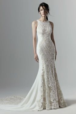 Style KEVYN Sottero and Midgley White Size 10 Ivory Tall Height Wedding Lace Mermaid Dress on Queenly