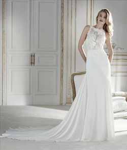 Style PALMERA La Sposa White Size 12 Plus Size Mermaid Dress on Queenly