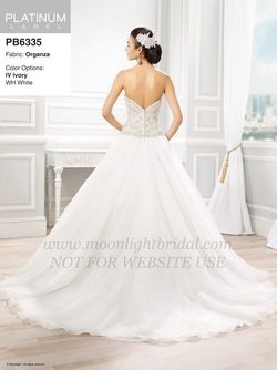 Style PB6335 Val Stefani White Size 8 Floor Length Wedding Mermaid Dress on Queenly