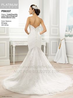 Style PB6337 Val Stefani White Size 8 Floor Length Wedding Mermaid Dress on Queenly