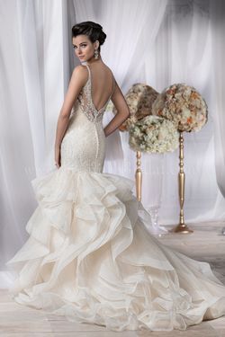 Style T182060 Jasmine White Size 12 Plus Size Tall Height Flare Ivory Mermaid Dress on Queenly