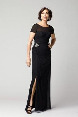 Style 71521 Watters Black Size 10 Side slit Dress on Queenly