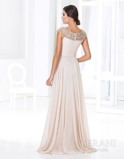 Style M3803 Terani Nude Size 16 Tall Height Bridgerton Tulle Ball gown on Queenly