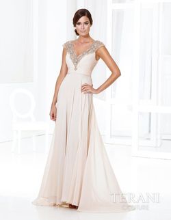 Style M3803 Terani Nude Size 16 Bridgerton Ball gown on Queenly