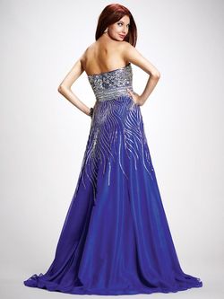Style 1005 Colors Blue Size 8 Floor Length Tall Height A-line Dress on Queenly