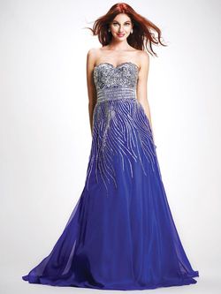 Style 1005 Colors Blue Size 8 Pageant A-line Dress on Queenly