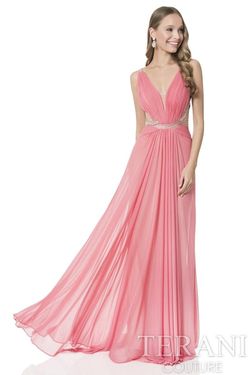 Style 1615P1313 Terani Orange Size 2 Prom A-line Dress on Queenly