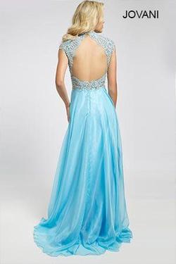 Style 20661A Jovani Green Size 6 Corset Turquoise A-line Dress on Queenly