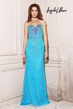 Style 21100 Angela and Alison Blue Size 16 Military Prom Mermaid Dress on Queenly