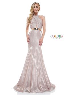 Style 2287 Colors Pink Size 8 Rose Gold Pageant Mermaid Dress on Queenly