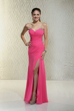 Style 30563 Impression Hot Pink Size 10 Sheer Tall Height Sweetheart Prom Mermaid Dress on Queenly