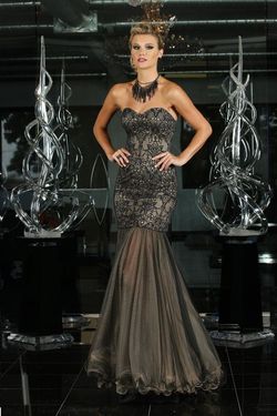 Style 30634 Impression Black Size 6 Prom $300 Mermaid Dress on Queenly