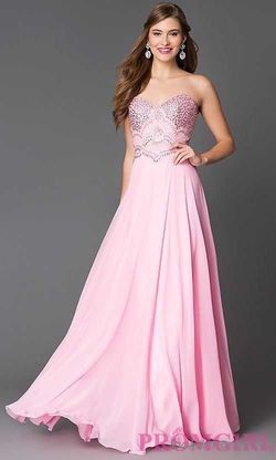 Style 30658 Impression Light Pink Size 2 Strapless Jewelled $300 A-line Dress on Queenly