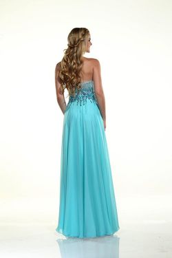 Style 35755 Impression Blue Size 16 $300 Turquoise Floor Length A-line Dress on Queenly