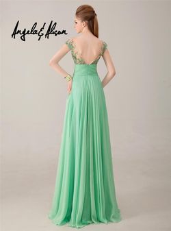 Style 41007 Angela & Alison Light Green Size 12 Prom A-line Dress on Queenly