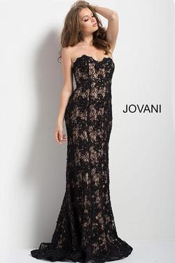 Style 45192 Jovani Black Size 4 Strapless Sweetheart Mermaid Dress on Queenly